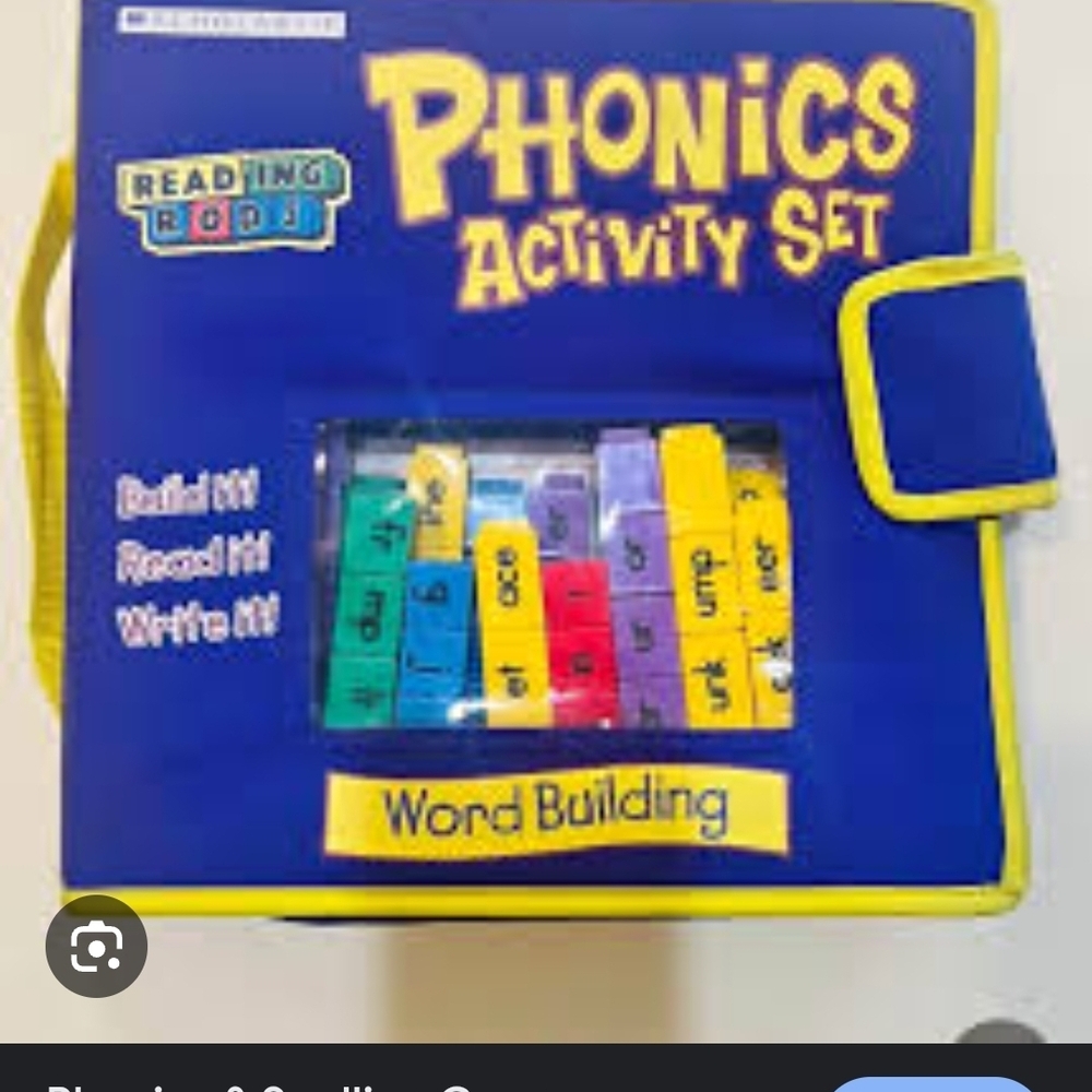 Vintage Phonics Activity Set - Blue and Yellow With Carry Bag